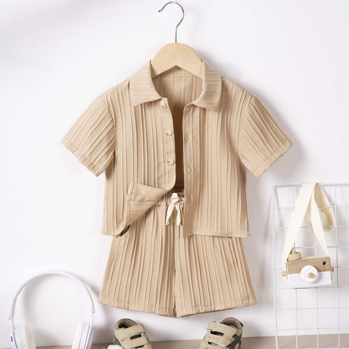 Boys' Summer T-Shirt Suit | Solid Color