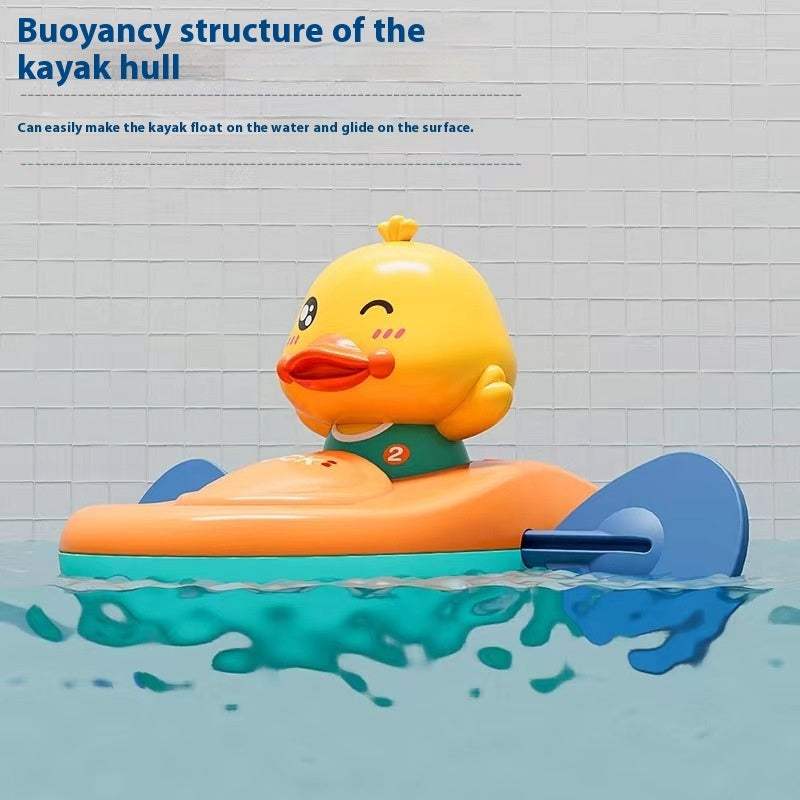 Yellow Duck Kayak Bath Toy | Plastic | Bath Toys