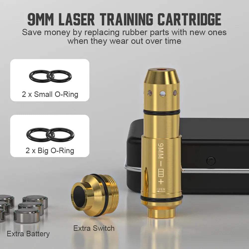 9mm Red Dot Laser Training Cartridge for Precise Pistol Practice - ToylandEU