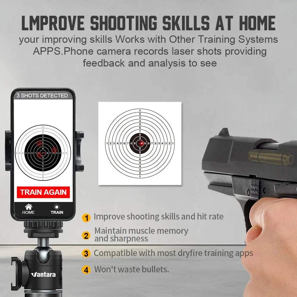 9mm Red Dot Laser Training Cartridge for Precise Pistol Practice - ToylandEU
