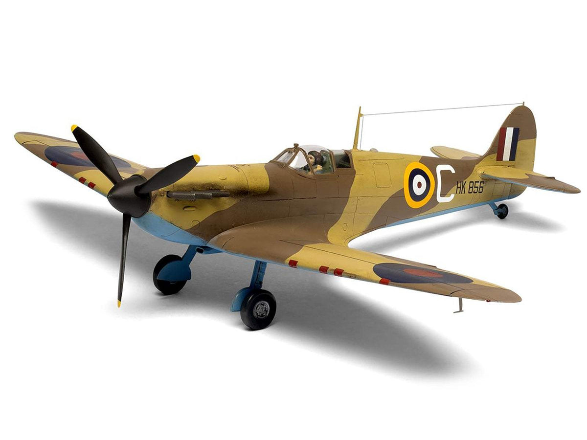Level 2 Model Kit Supermarine Spitfire Mk.I Fighter Aircraft with 3 Scheme Options | 1/48 Plastic Model Kit | Airfix | Collector Quality