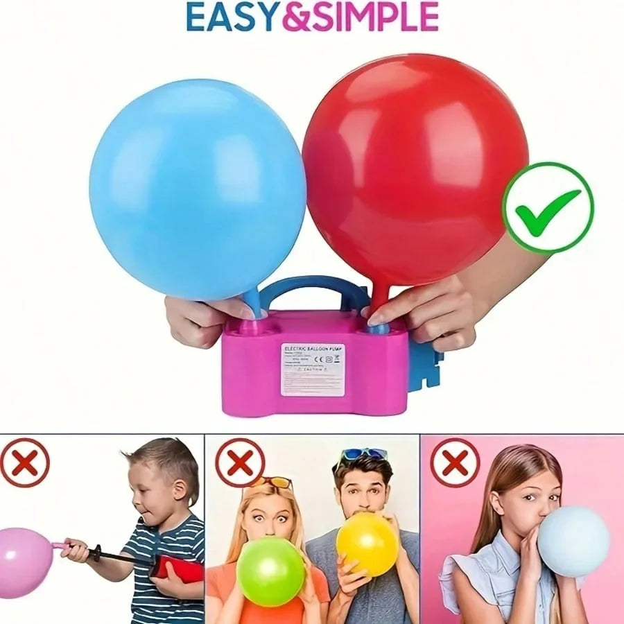 Portable Automatic Electric Balloon Pump With Dual Hole Inflation - ToylandEU