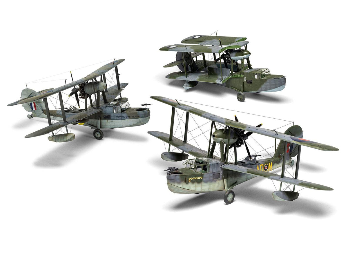 Level 3 Model Kit Supermarine Walrus Mk.I Aircraft with 3 Scheme Options | 1/48 Plastic Model Kit | Airfix | Collector Quality