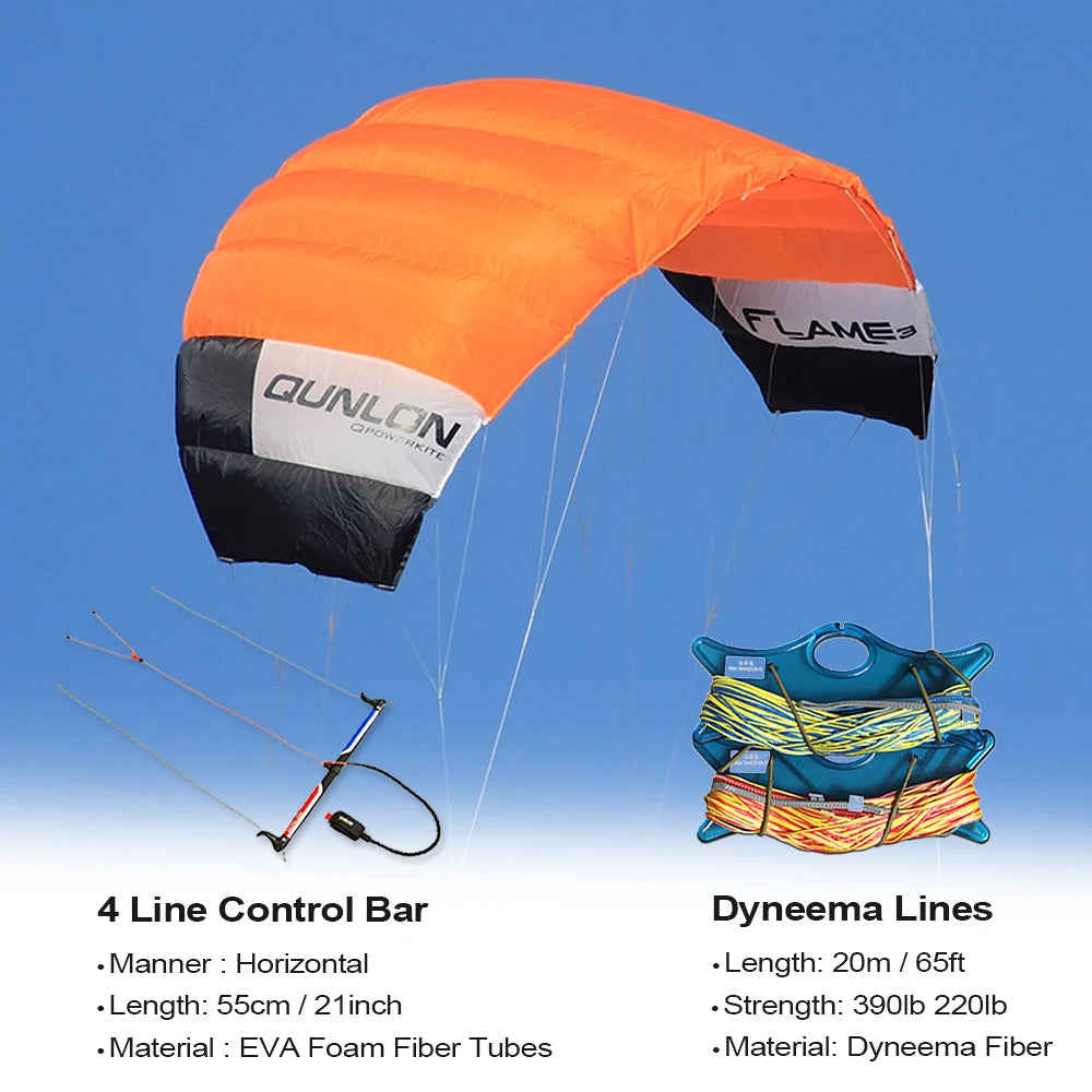 Power Trainer Kite | 4-Line System | Area 2-4 M2 | 2 M2, 3 M2, 4 M2
