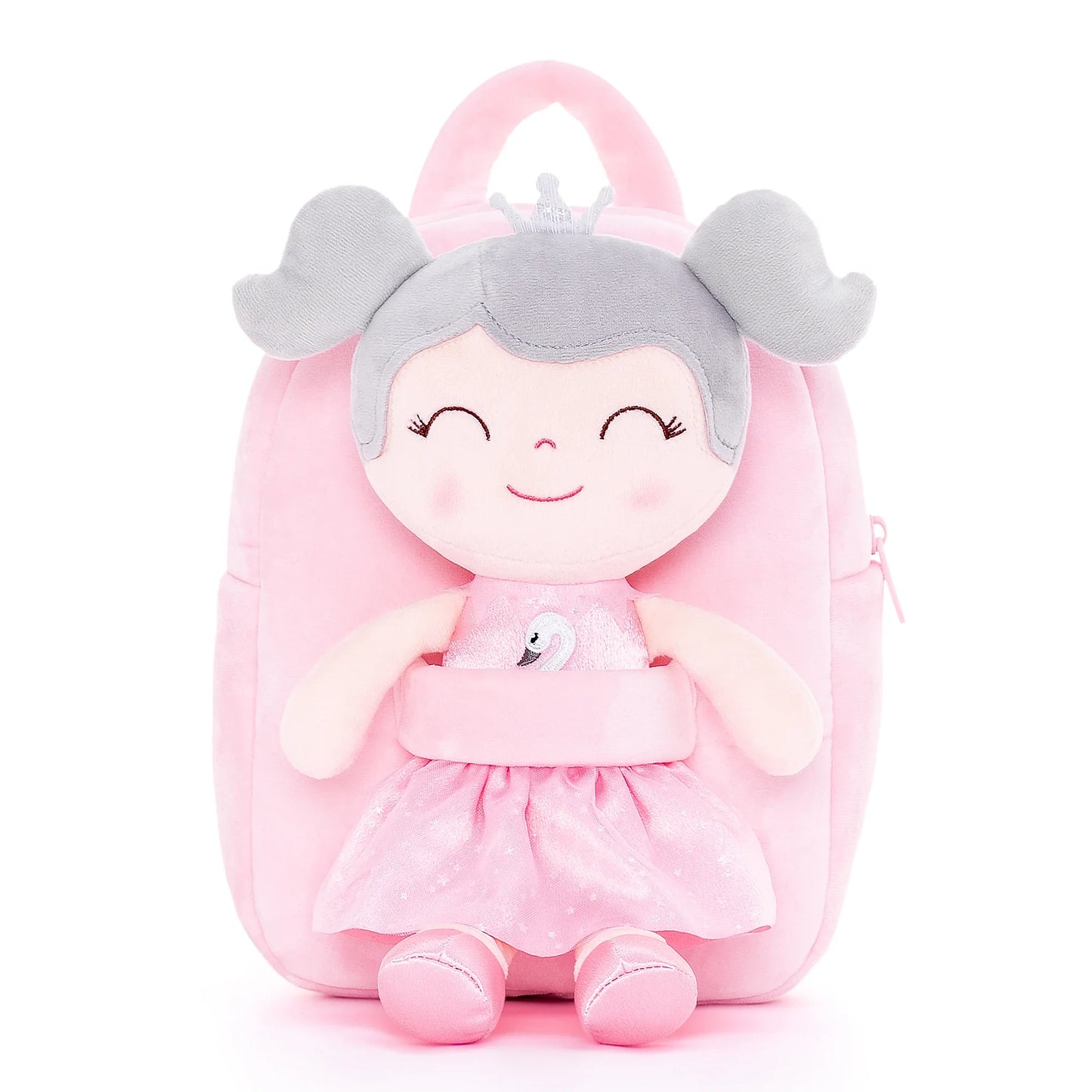 Enchanting Swan Princess Plush Backpack for Girls by Gloveleya