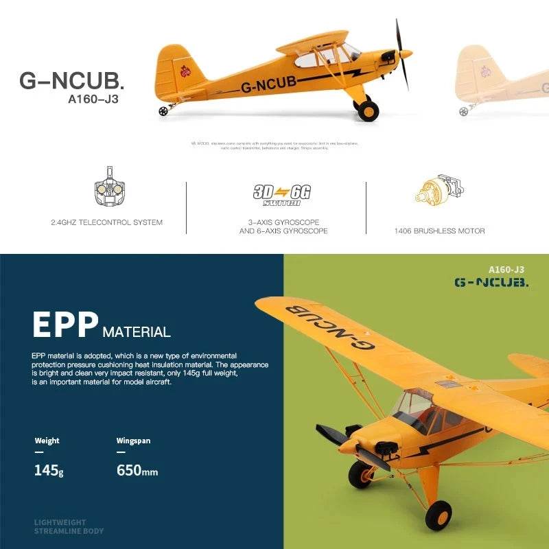 A160 WLtoys XKS 2.4G RC Plane 650mm Wingspan Brushless Motor - ToylandEU