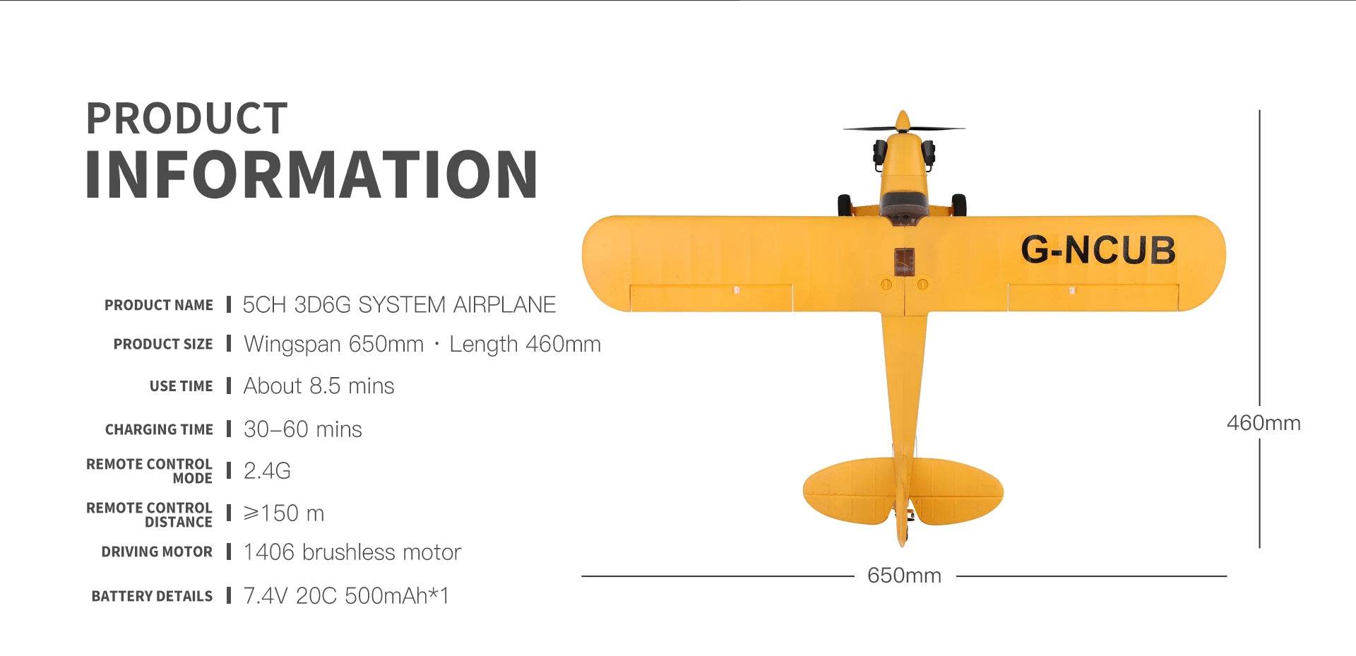 A160 WLtoys XKS 2.4G RC Plane 650mm Wingspan Brushless Motor - ToylandEU