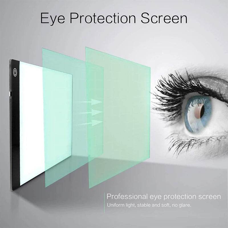 A3 A4 A5 Three Level Dimmable LED Light Pad Drawing Board Tracing Light Box Eye Protection for Diamond Painting - ToylandEU