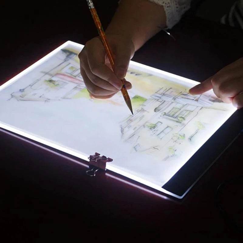 A3 A4 A5 Three Level Dimmable LED Light Pad Drawing Board Tracing Light Box Eye Protection for Diamond Painting - ToylandEU