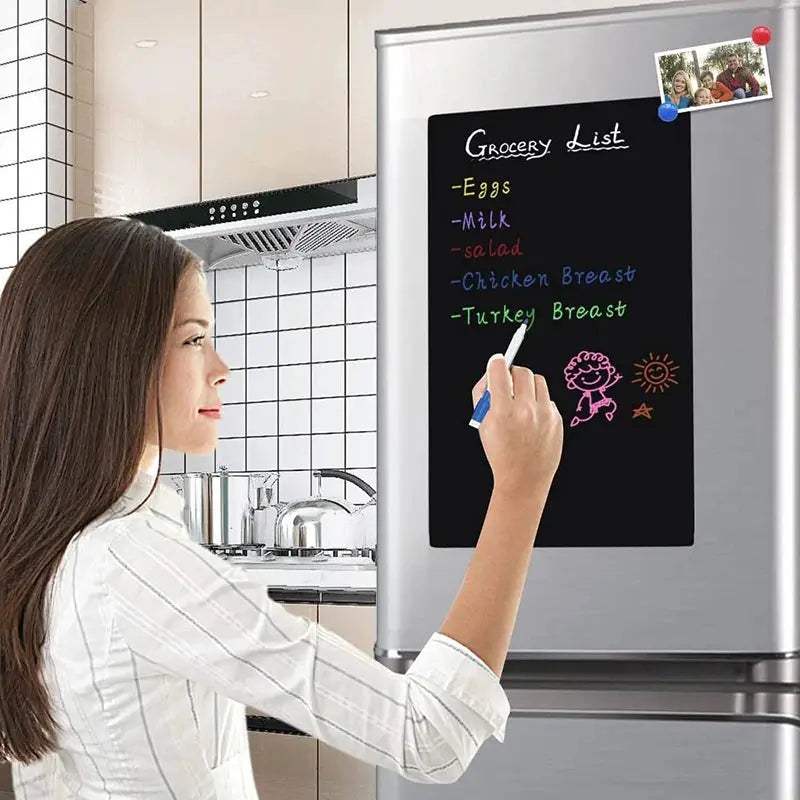 A4 Magnetic Blackboard Sticker for Refrigerator Dry Wet Erase Chalkboard Message Board Memo Sticker - ToylandEU