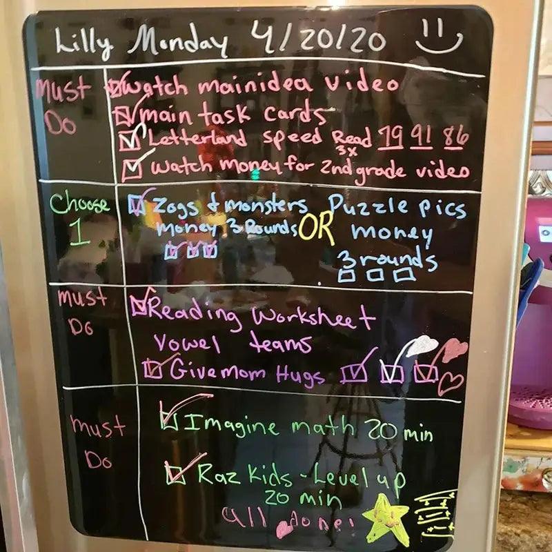  A4 Magnetic Chalkboard Sticker Fridge Friendly Messages -  ToylandEU™