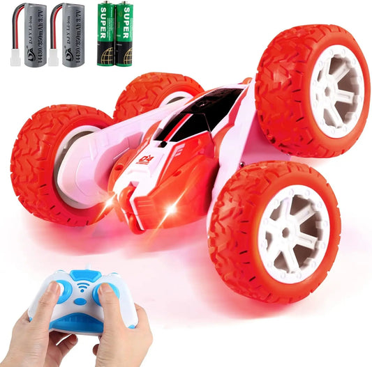 Colorful Stunt Master RC Car - 4WD 360° Tumbling & Lights Fun!