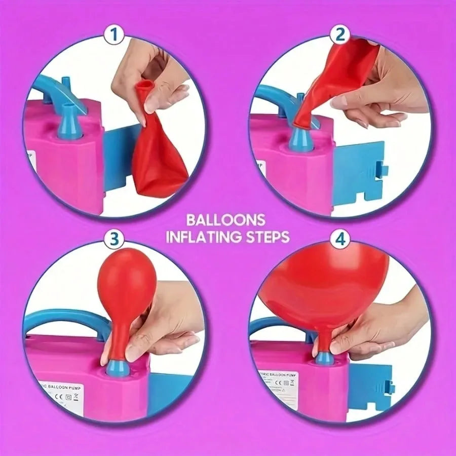 Portable Automatic Electric Balloon Pump With Dual Hole Inflation - ToylandEU