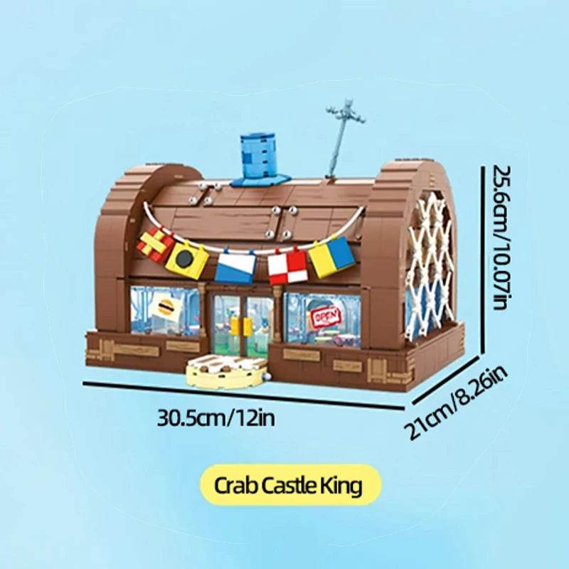 Spongebob Cartoon Krusty Krab Restaurant Building Blocks Toy - ToylandEU