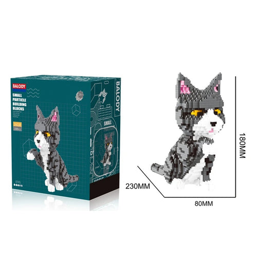 Simulated Pet Cat and Dog Building Blocks Model for Kids ToylandEU.com Toyland EU