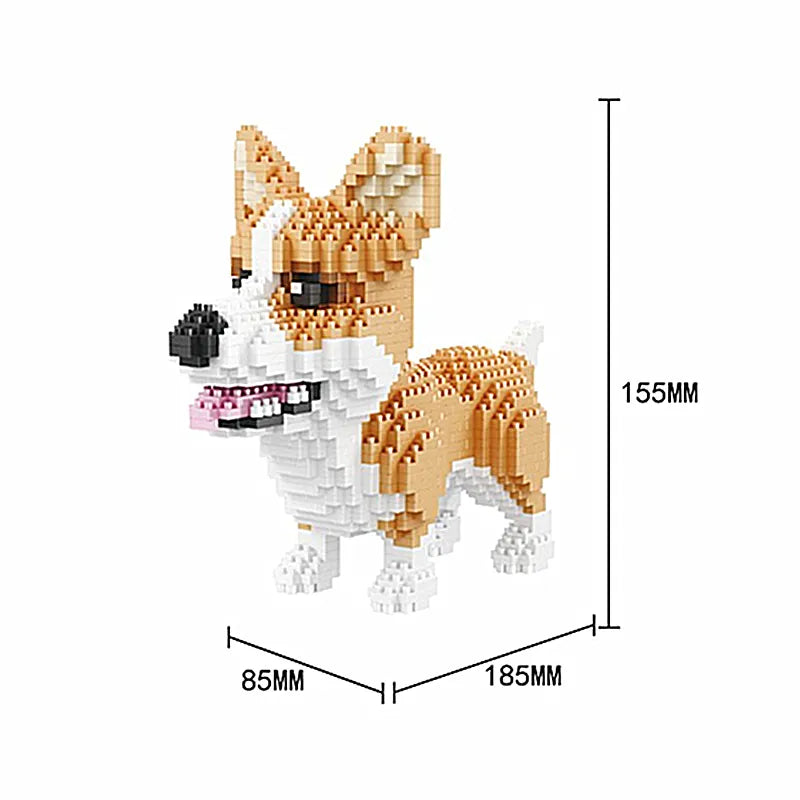 Simulated Pet Cat and Dog Building Blocks Model for Kids - ToylandEU