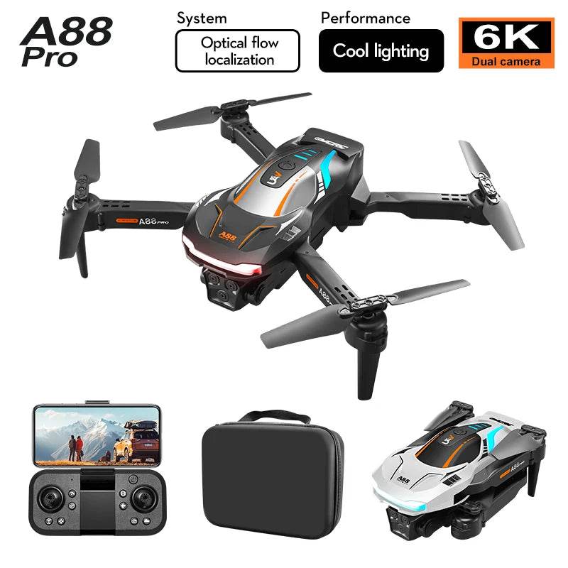 A88 Drone Optical Flow Hovering 6K Dual Camera Aerial Photography - ToylandEU
