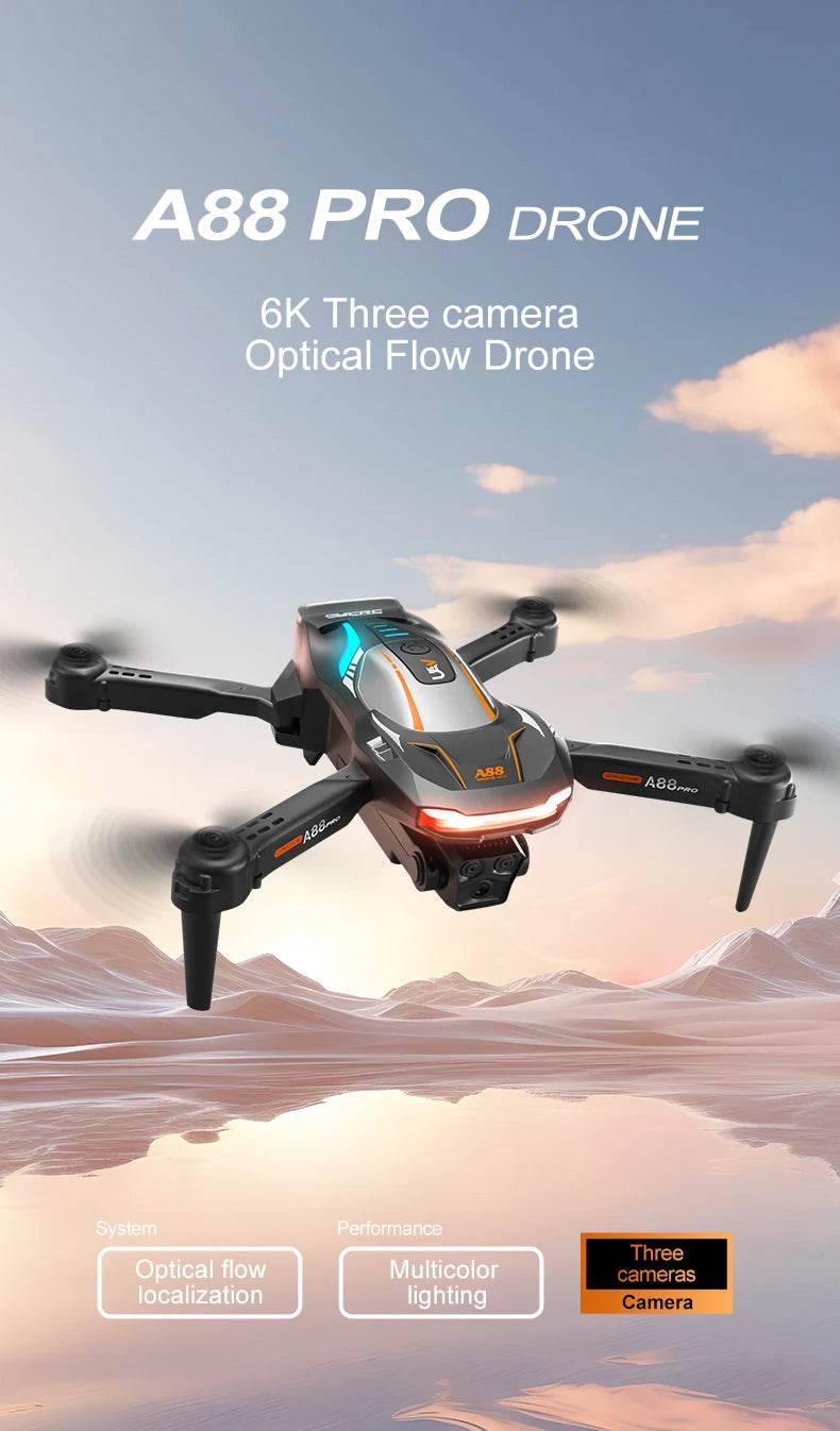 A88 Drone Optical Flow Hovering 6K Dual Camera Aerial Photography - ToylandEU