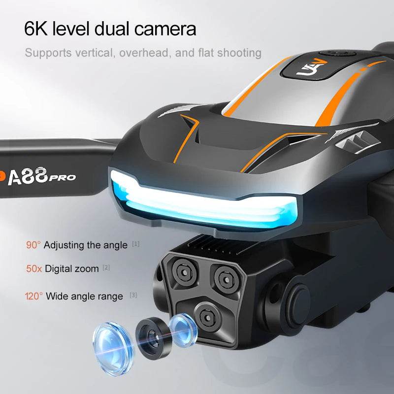 A88 Drone Optical Flow Hovering 6K Dual Camera Aerial Photography - ToylandEU