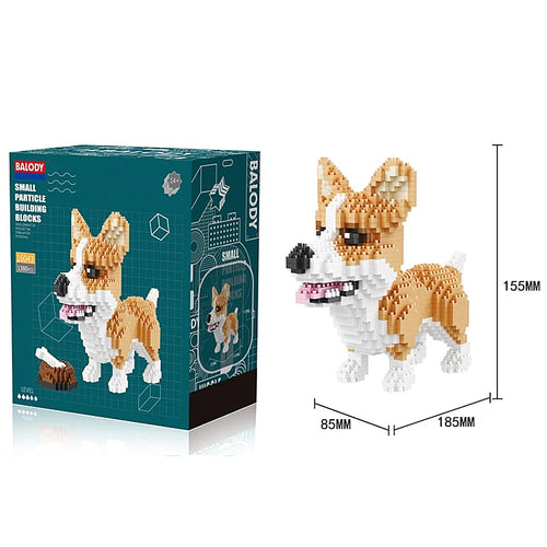 Simulated Pet Cat and Dog Building Blocks Model for Kids ToylandEU.com Toyland EU