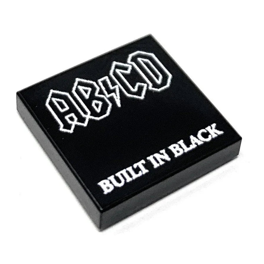 AB / CD Built in Black Music Album Cover (2x2 Tile) made using LEGO tile - ToylandEU