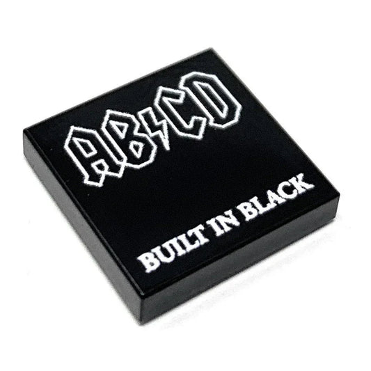 AB / CD Built in Black Music Album Cover (2x2 Tile) made using LEGO tile - ToylandEU