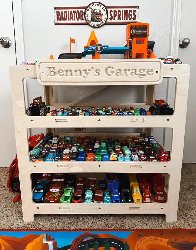 CADEN- Toy Car Ramp + Storage - Bush Acres