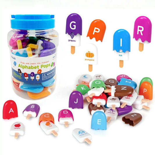 ABC Alphabet Learning Toys Letters Animal Matching Puzzle Toy Ice Cream Color Sorting Montessori Educational Kids Toys - ToylandEU