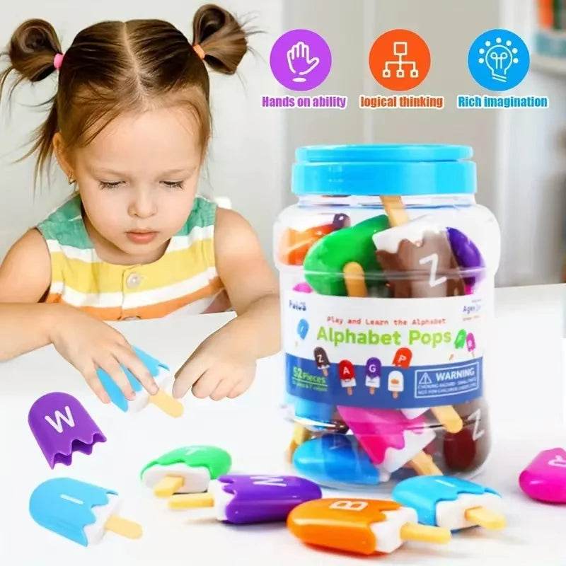 ABC Alphabet Learning Toys Letters Animal Matching Puzzle Toy Ice Cream Color Sorting Montessori Educational Kids Toys - ToylandEU