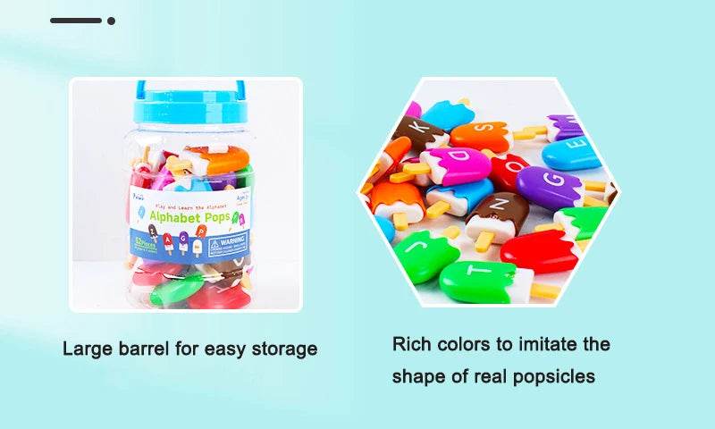 ABC Alphabet Learning Toys Letters Animal Matching Puzzle Toy Ice Cream Color Sorting Montessori Educational Kids Toys - ToylandEU