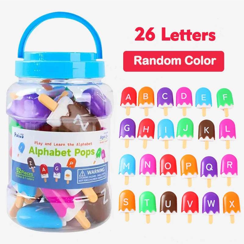 ABC Alphabet Learning Toys Letters Animal Matching Puzzle Toy Ice Cream Color Sorting Montessori Educational Kids Toys - ToylandEU