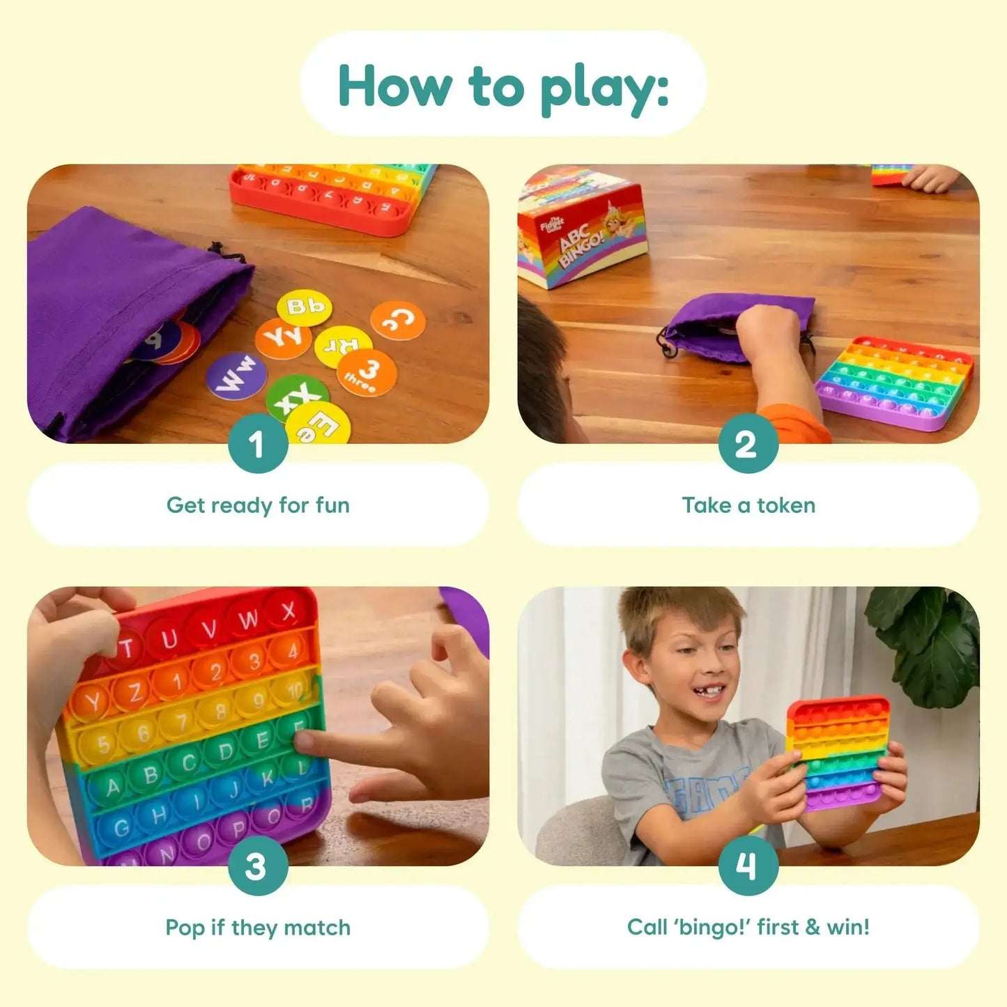 ABC Bingo Alphabet Learning Game For Letters And Numbers - The Fidget Games