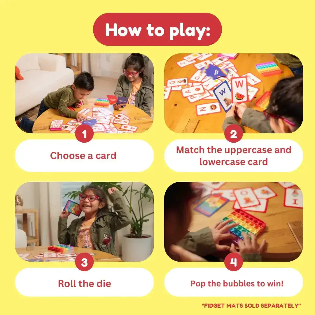 ABC: Learn Uppercase & Lowercase Letters Card Pack - The Fidget Games