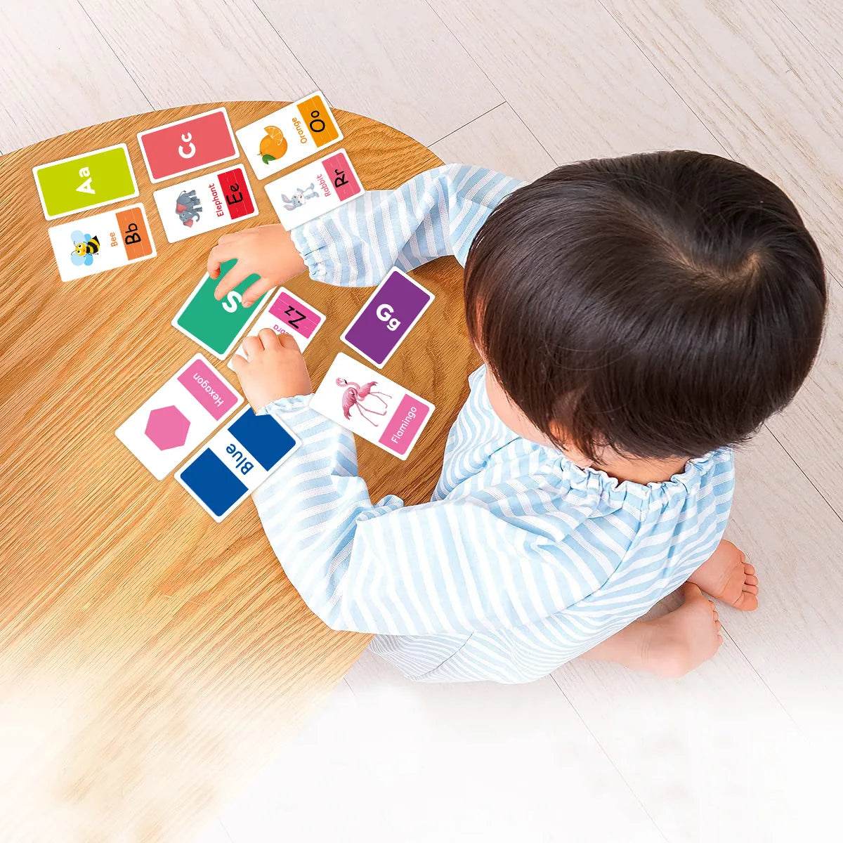 58PCS ABC Alphabet Flashcards Montessori Early Education Toys for Kids Learning Shapes Animals - ToylandEU