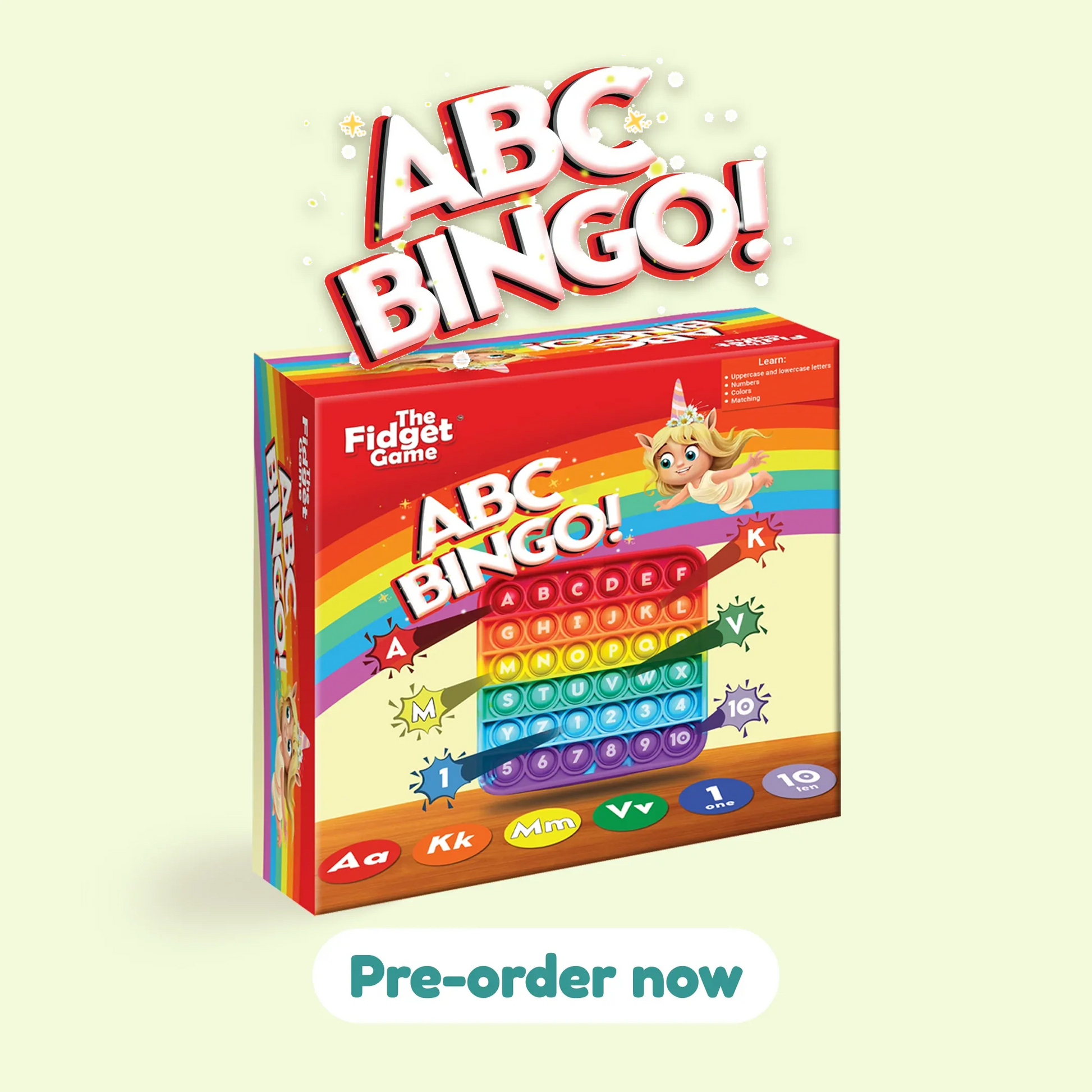 ABC Bingo Alphabet Learning Game For Letters And Numbers - The Fidget Games