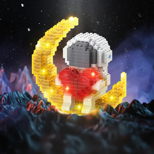 ABS Building Blocks | Light Up Spaceman | 200 Piece Set | Ages 14 Plus