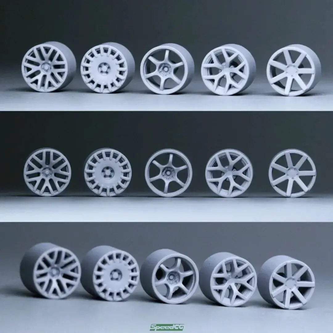 ABS Wheels With Rubber Tires For Scale Model Cars Durable - ToylandEU