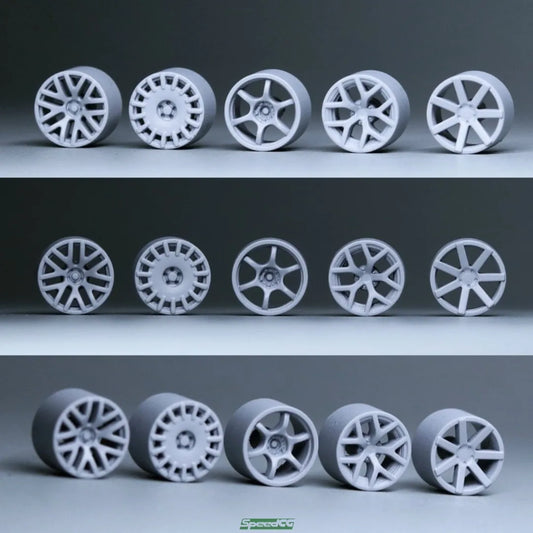 ABS Wheels With Rubber Tires For Scale Model Cars Durable