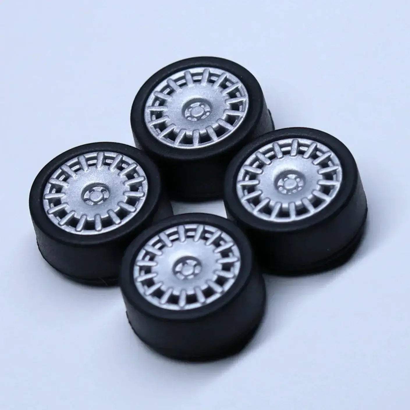 ABS Wheels With Rubber Tires For Scale Model Cars Durable - ToylandEU
