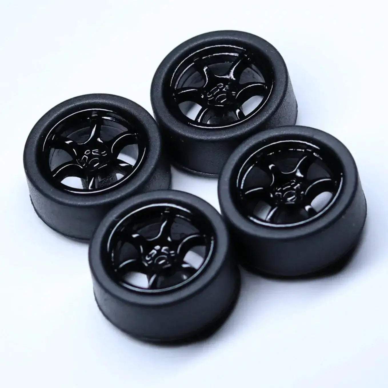 ABS Wheels With Rubber Tires For Scale Model Cars Durable - ToylandEU