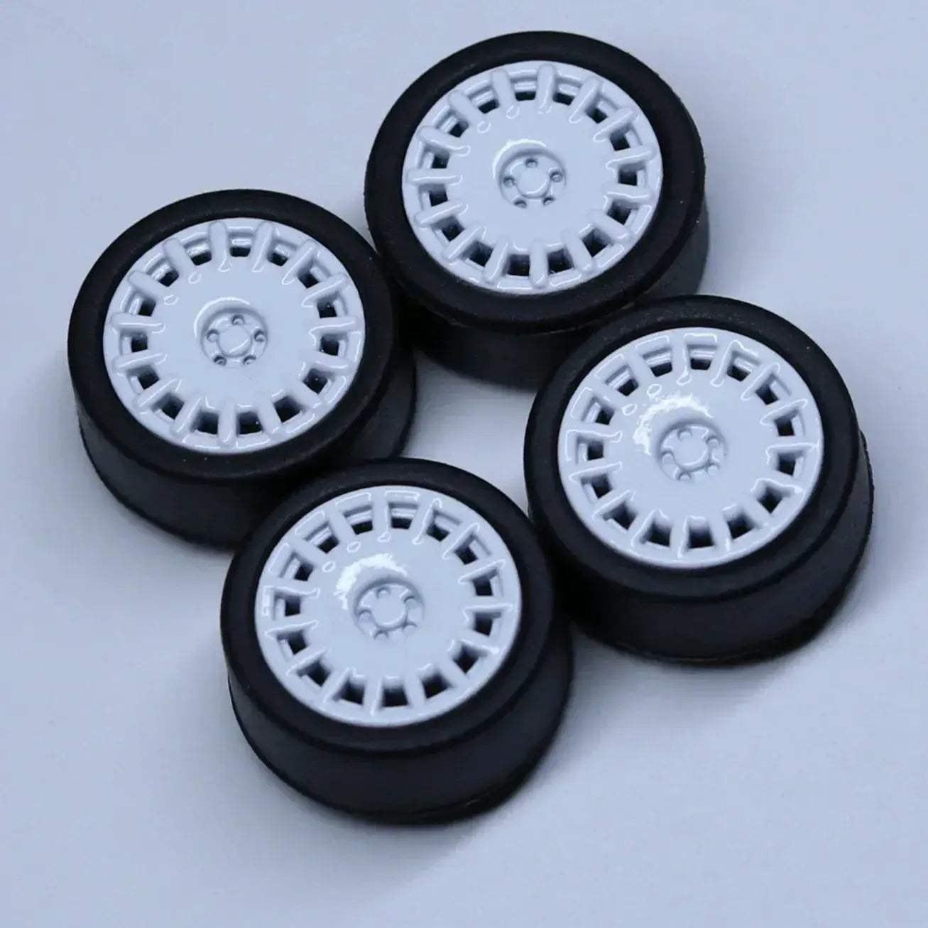 ABS Wheels With Rubber Tires For Scale Model Cars Durable - ToylandEU