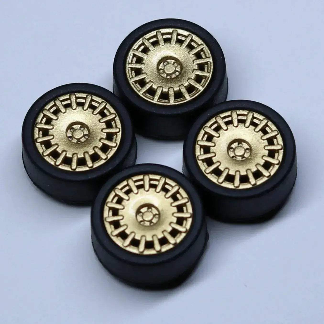 ABS Wheels With Rubber Tires For Scale Model Cars Durable - ToylandEU