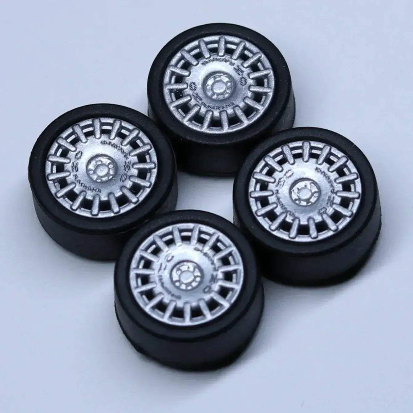 ABS Wheels With Rubber Tires For Scale Model Cars Durable - ToylandEU