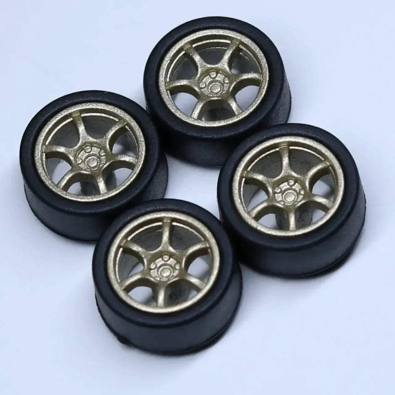 ABS Wheels With Rubber Tires For Scale Model Cars Durable - ToylandEU