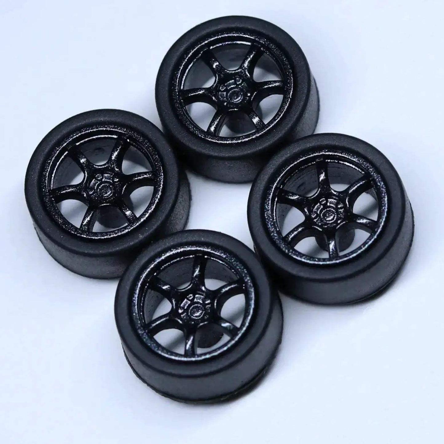 ABS Wheels With Rubber Tires For Scale Model Cars Durable - ToylandEU