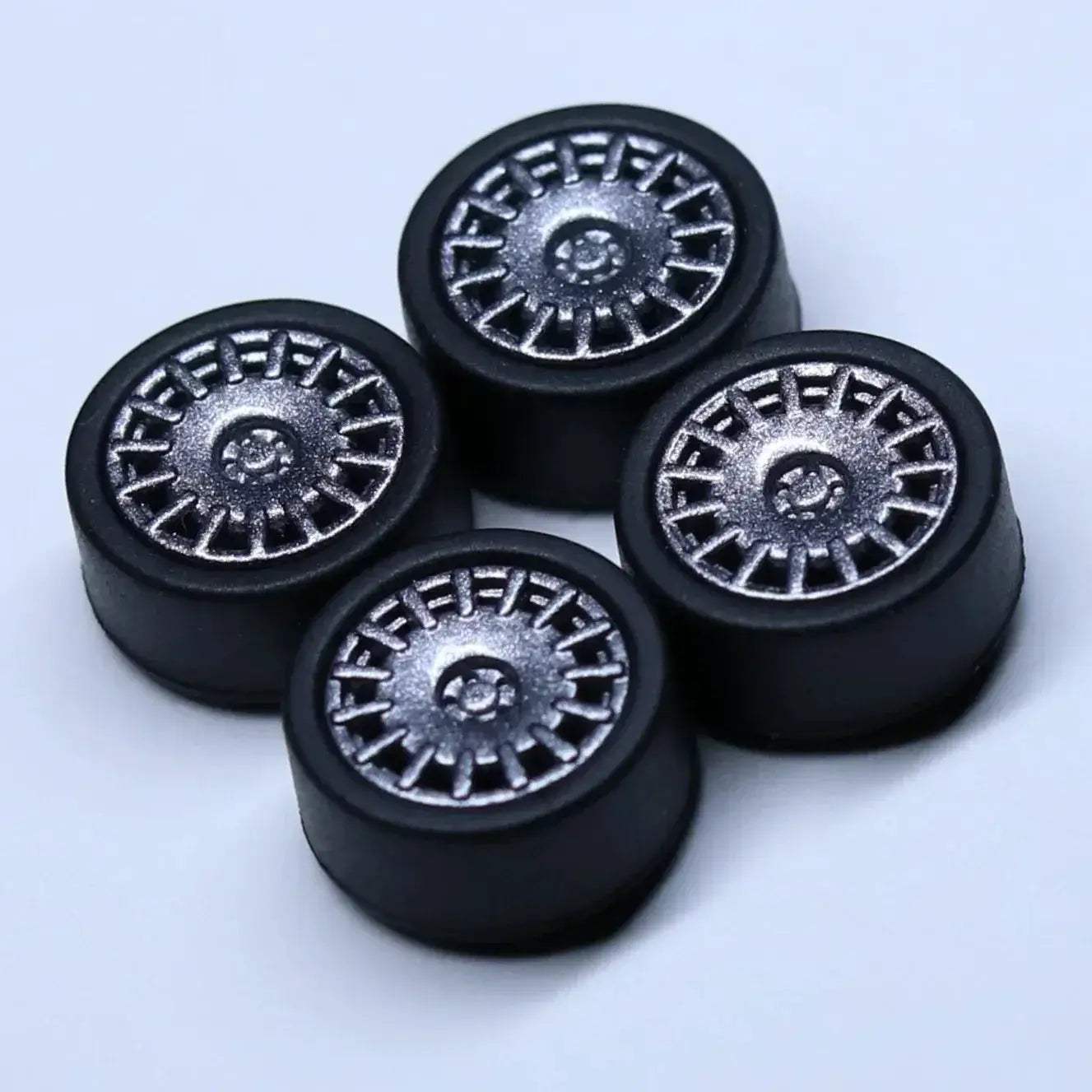 ABS Wheels With Rubber Tires For Scale Model Cars Durable - ToylandEU