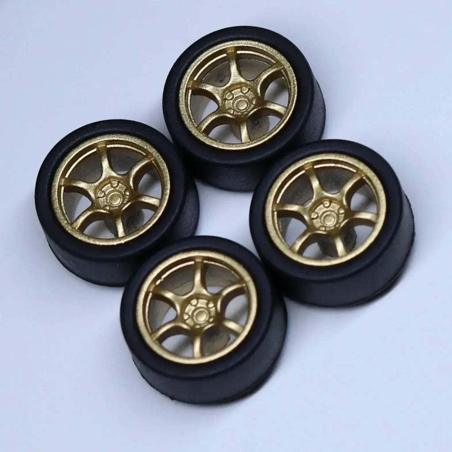 ABS Wheels With Rubber Tires For Scale Model Cars Durable - ToylandEU