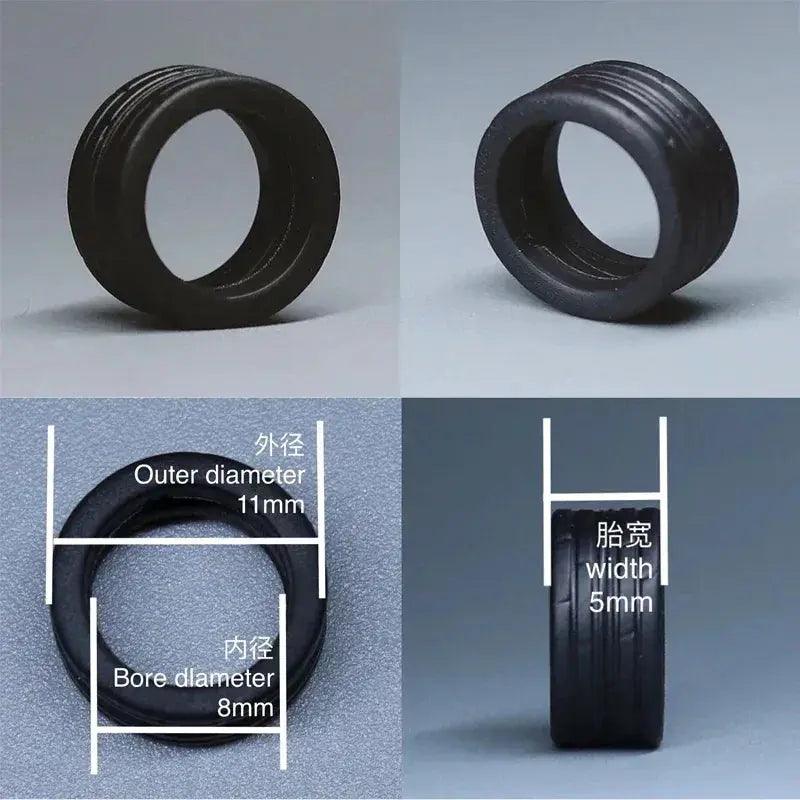  ABS Wheels With Rubber Tires For Scale Models Durable -  ToylandEU™