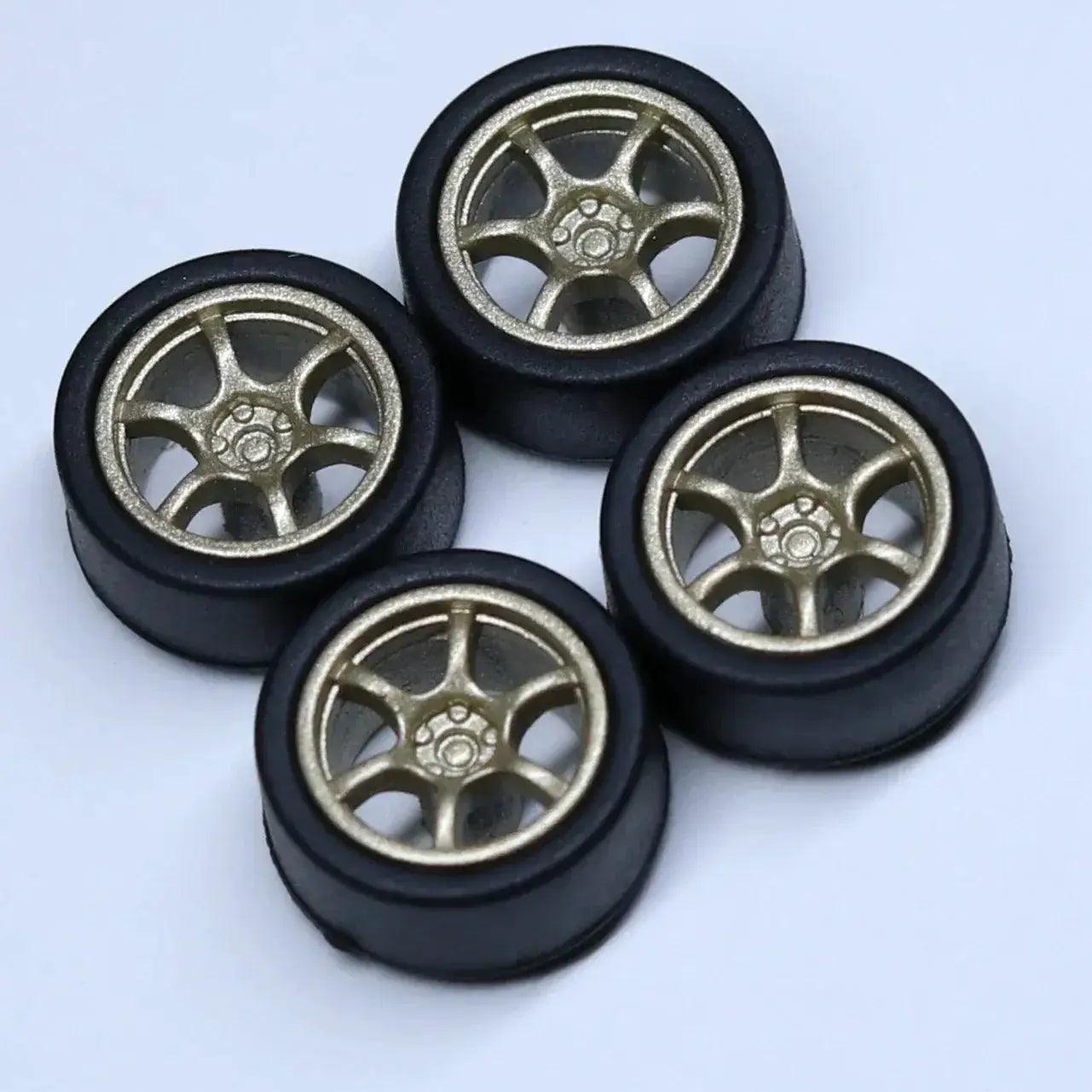  ABS Wheels With Rubber Tires For Scale Models Durable -  ToylandEU™