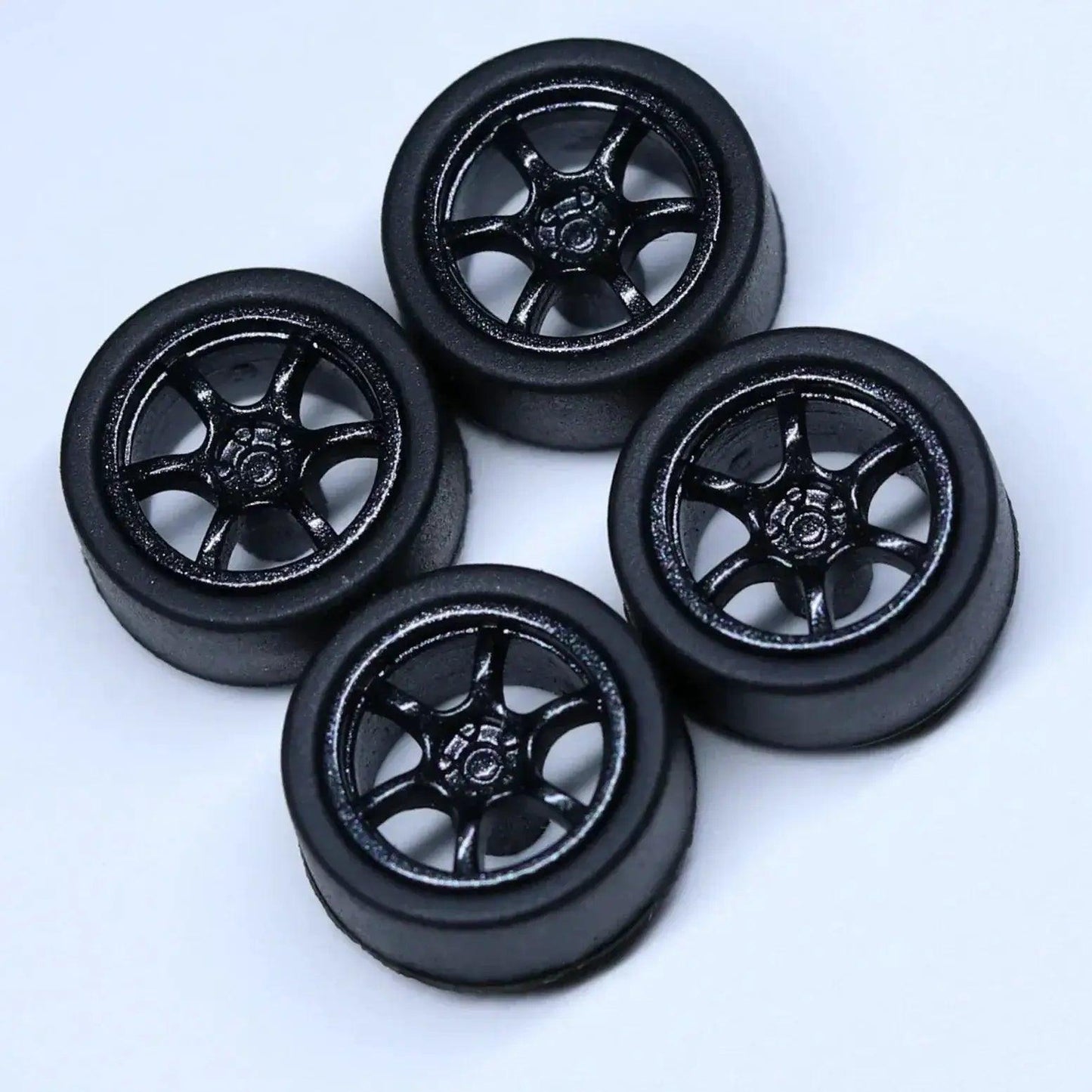 ABS Wheels With Rubber Tires For Scale Models Durable -  ToylandEU™